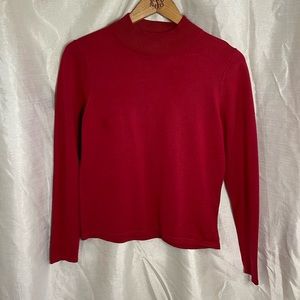 VTG 90’s Pendleton Red Long Sleeve Faux Turtleneck Sweater Top